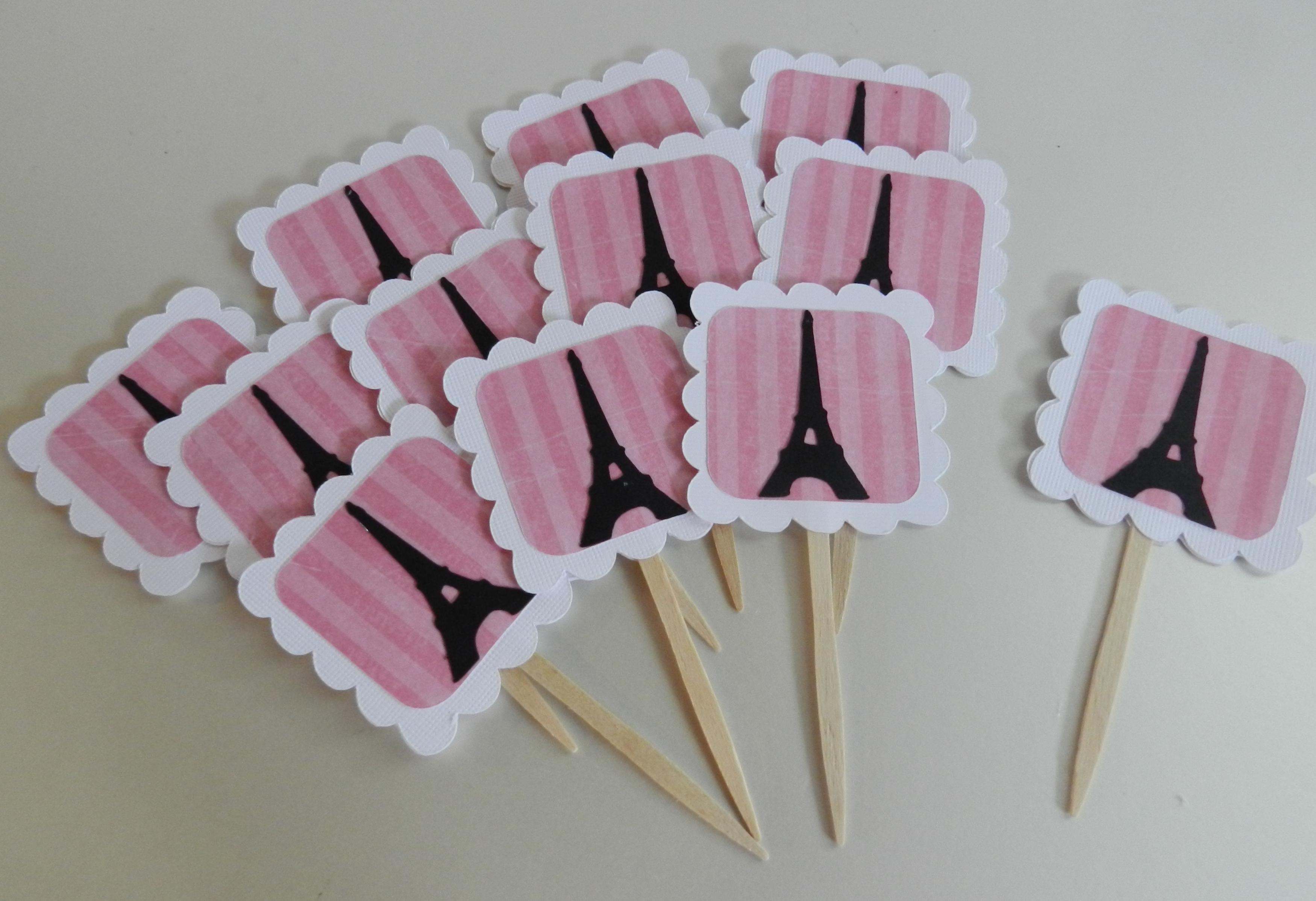 Cupcake Toppers Paris on Luulla